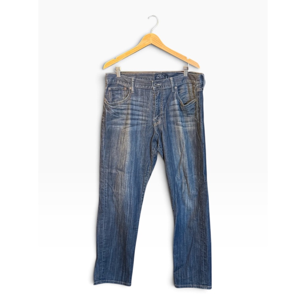 Lucky Brand 221 Original Straight Jeans Mens 36x30 Blue Denim Medium Wash